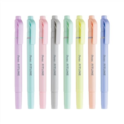 PENTEL,SLW11P,粉彩,雙頭,螢光筆