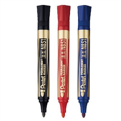Pentel,N851,圓頭,油性筆